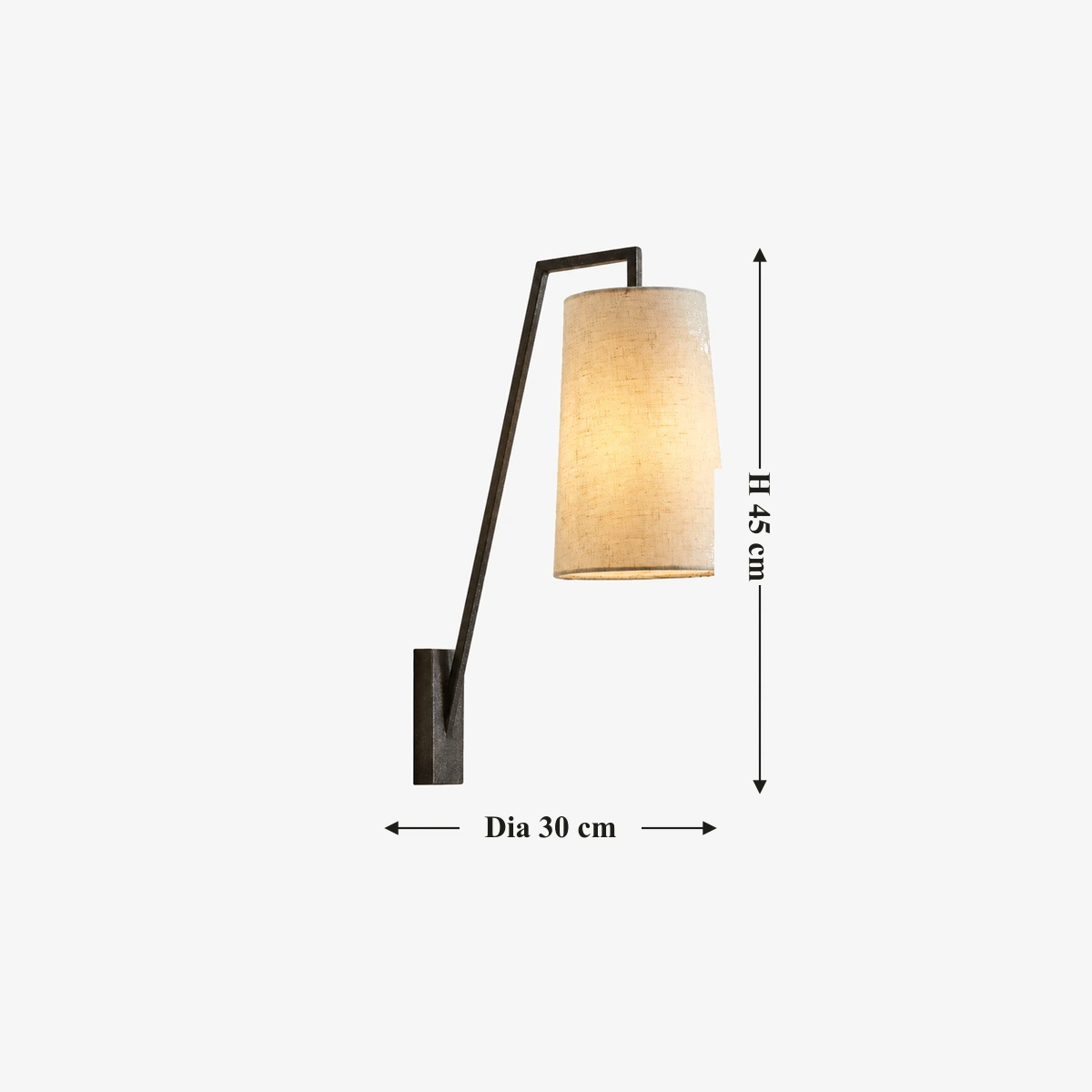 Wall lamp dimension diagram
