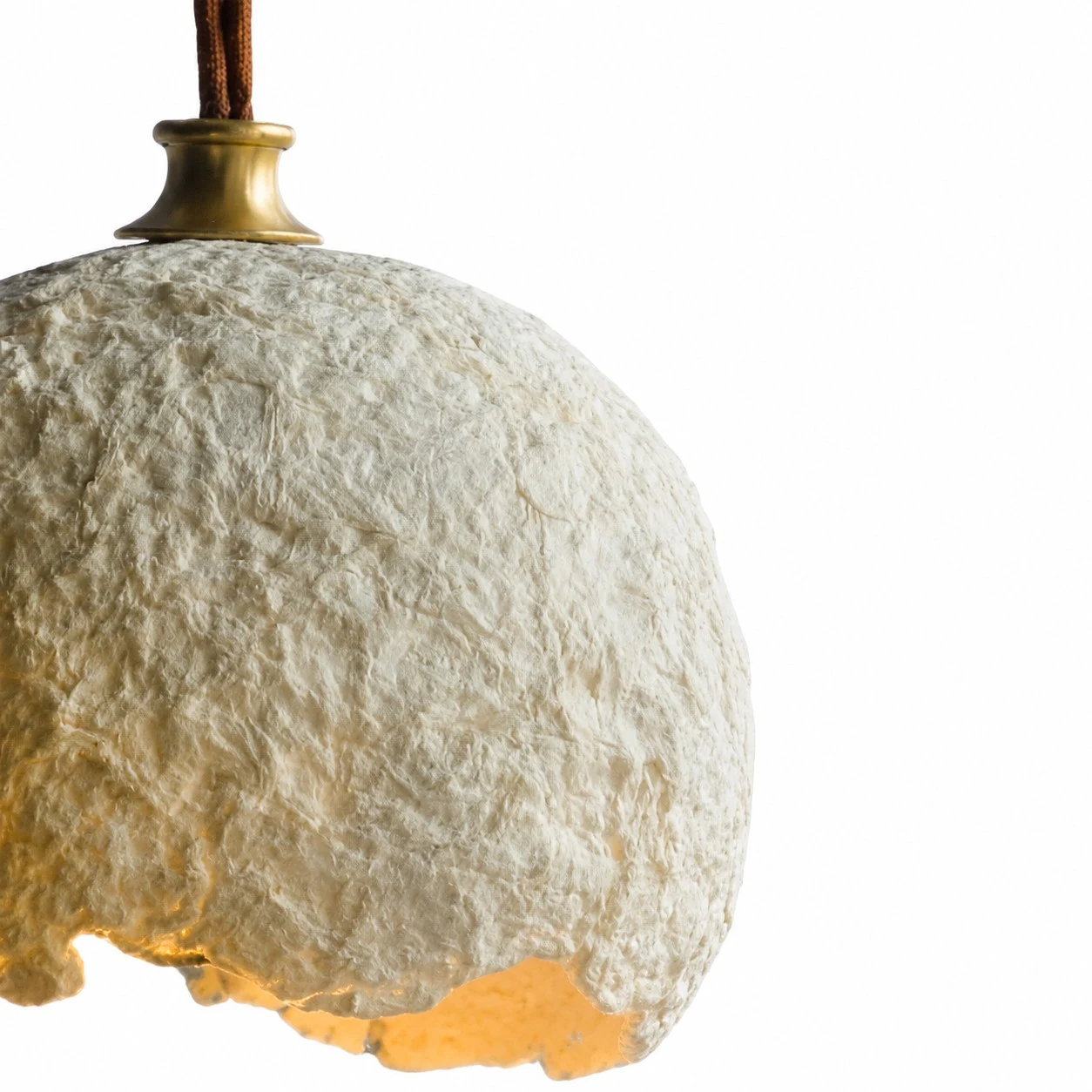 Paper pendant light detail