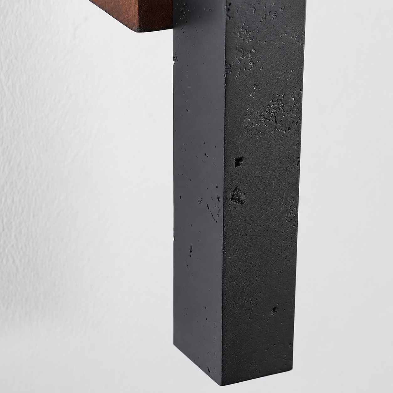 Linear Travertine And Wood LED Wall Light