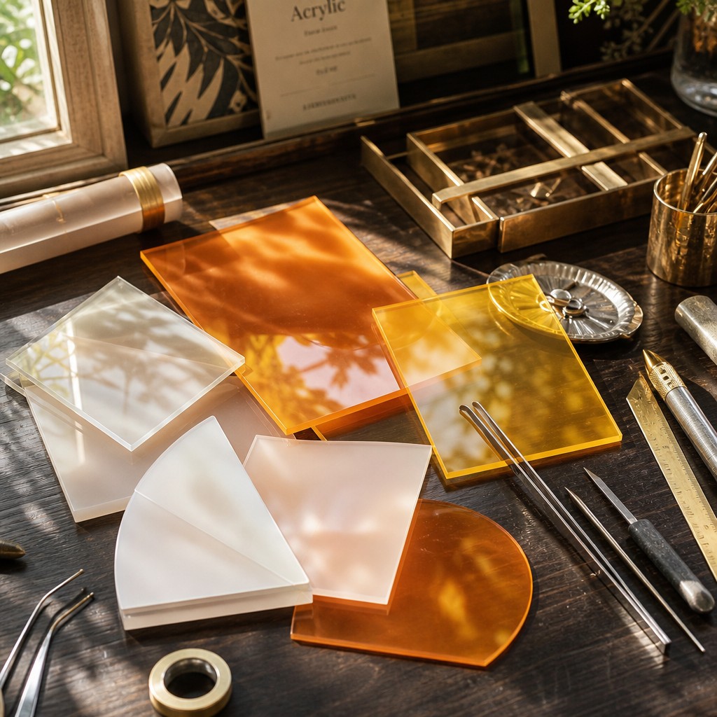 Materiales de colores vibrantes para la lámpara Afterglow