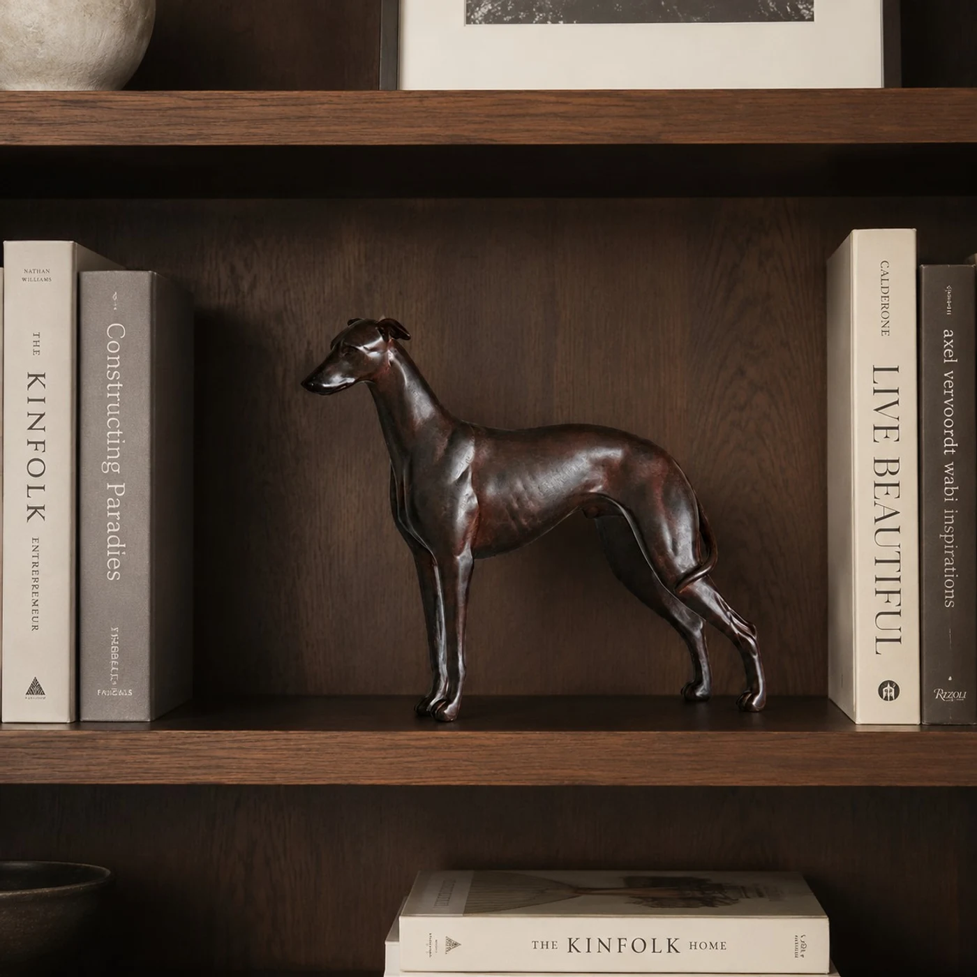 standing bookcase scene