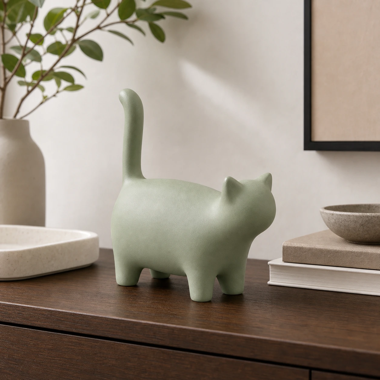 Style G modern cat tabletop ornament in home decor scene