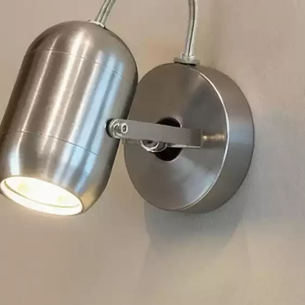 Close-up of the adjustable wall spotlight bracket