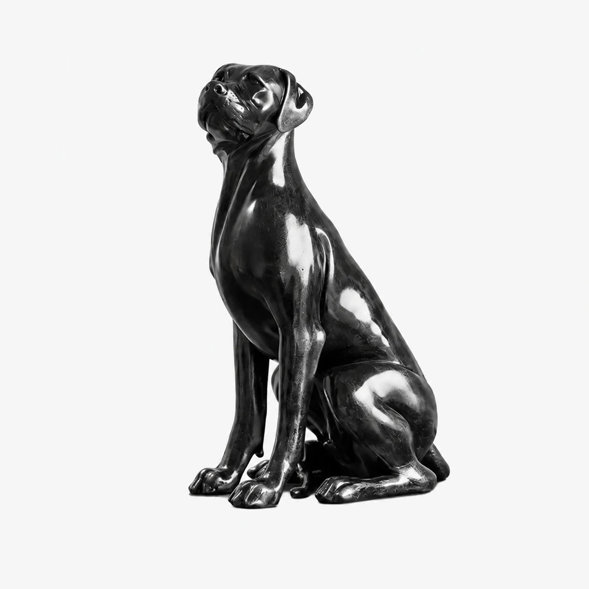 Black Weimaraner dog sculpture product view