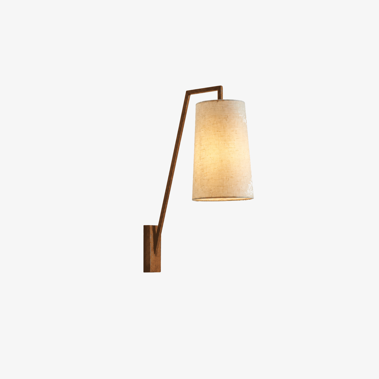 Bronze finish wall lamp on f6f6f6 background