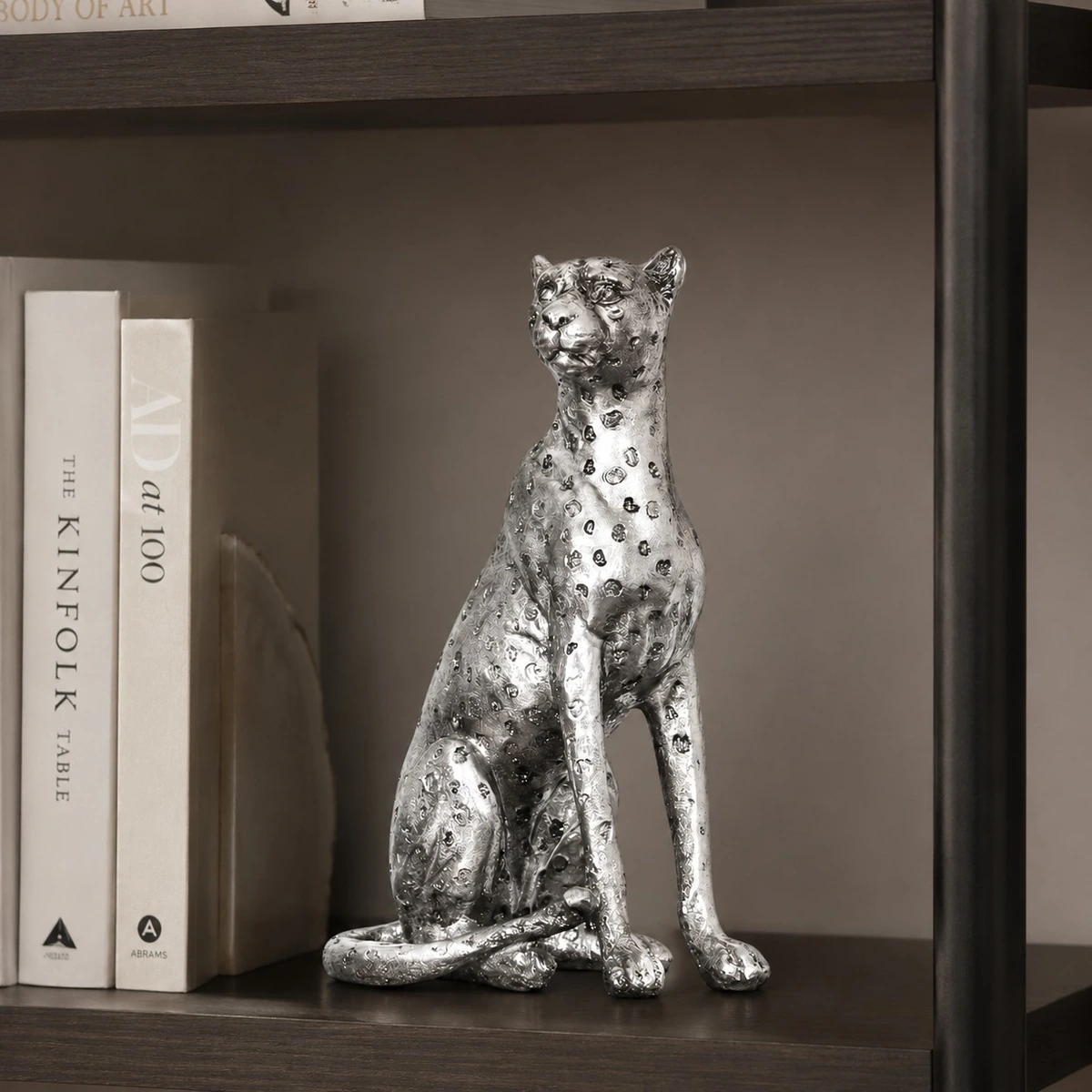 Sitting silver shelf styling
