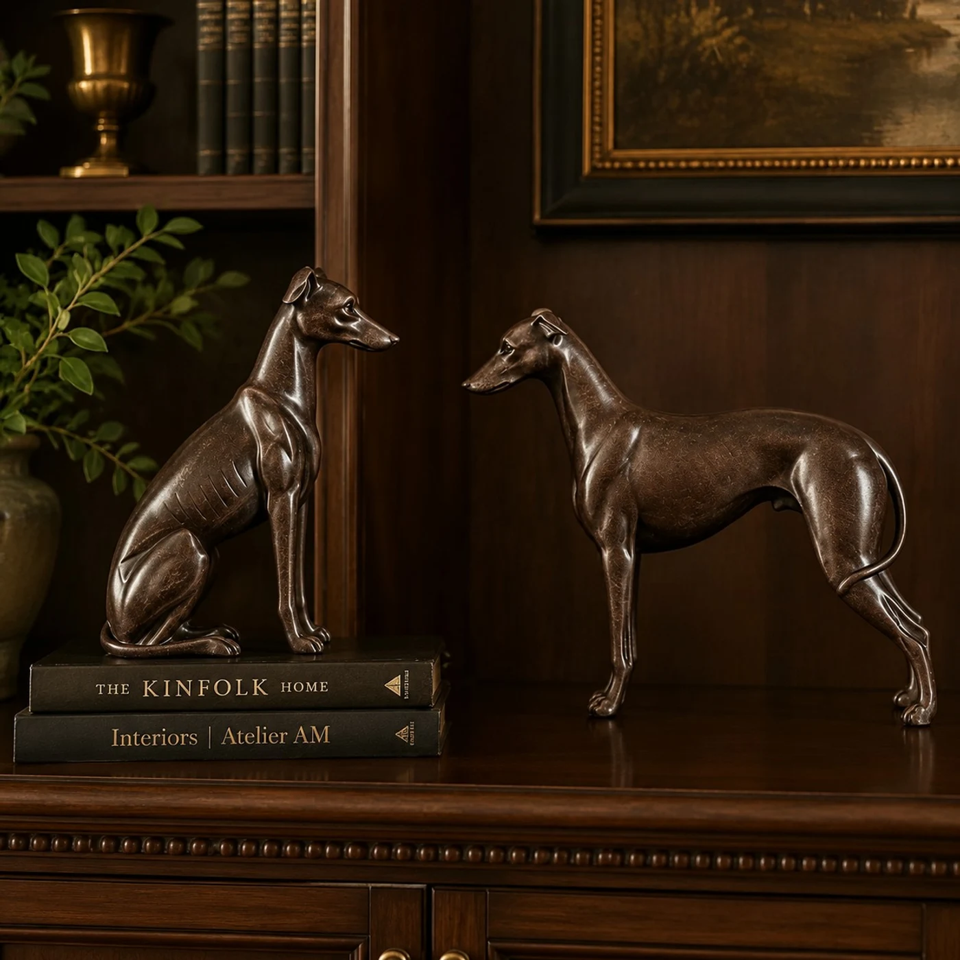 pair bookcase scene