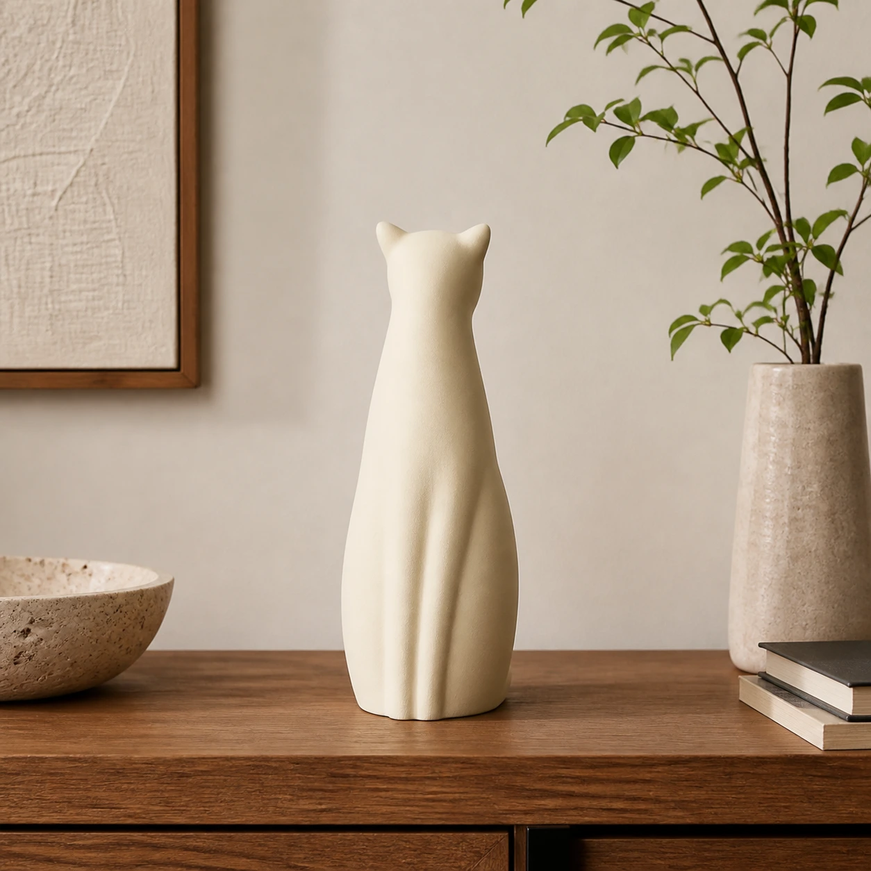 Style B modern cat tabletop ornament in home decor scene
