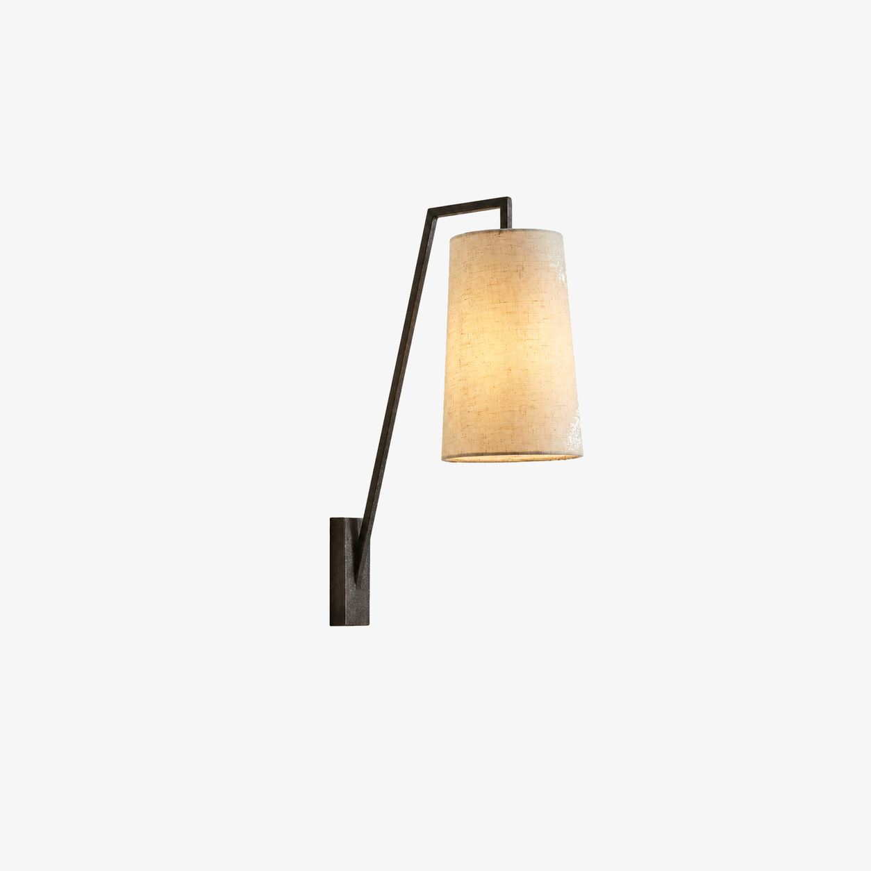 Black finish wall lamp on f6f6f6 background
